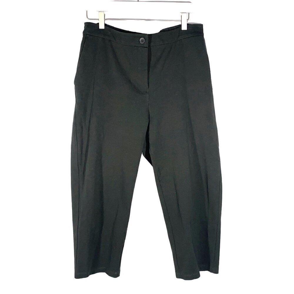 Eileen Fisher ponte knit ankle pants olive green women’s M